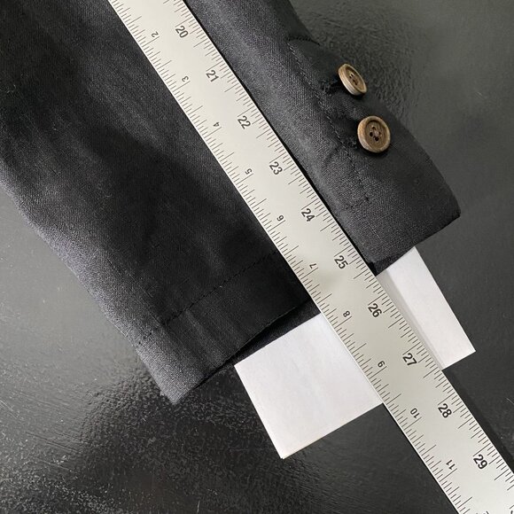 MUJI 100% Linen Blazer XL Surgeon Cuffs Unstructured Patch Pockets Lightweight - Picture 14 of 16